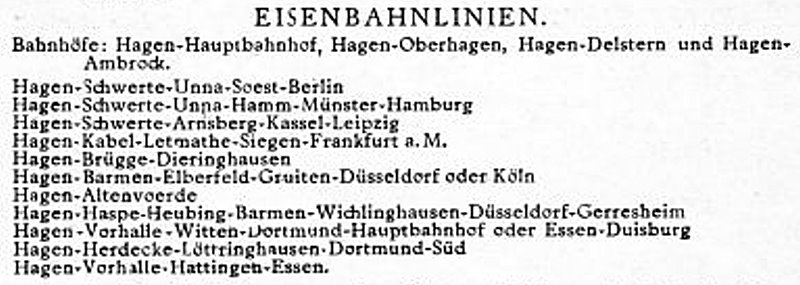 EU/D/NRW/HA/1928_EU_D_NW_HA_Tabelle_der_ Linien_der_Hagener_Eisenbahn_nach_Thiebes